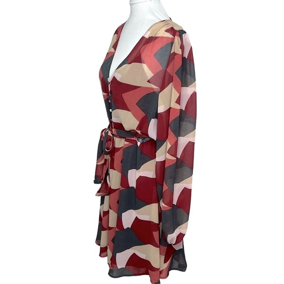 Banana Republic Blouson Sleeve Printed Dress - Picture 4 of 5